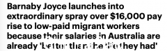 不满临时签证收入门槛大幅提高，前副总理：移民澳洲本已过上好日子，只会增加就业成本（图）