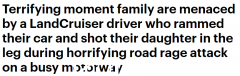 澳洲一家人遭遇路怒症，女儿腿部中弹送院！警方正在追捕涉事司机（视频/照片）