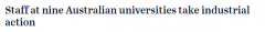 澳洲9所大学员工罢工，墨尔本街头上千人游行！交通受影响（图）