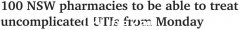 新南威尔士州100家药房将可以为女性诊断尿路感染，将免除20美元的费用！周一生效 下半年增至千人（图）