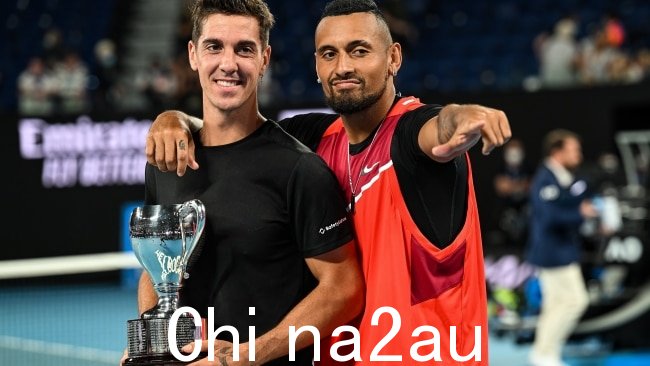 Nick Kyrgios 承认在 Thanasi Kokkinakis 比赛中睡着了' 法国网球公开赛第二轮对阵斯坦瓦林卡。图片：TPN/Getty Images