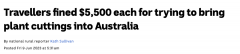 海关检查！一些乘客被禁止进入澳大利亚并被罚款 5,500 美元。海关被行李箱里的这些东西逼疯了……（组图）