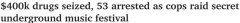 昆州警方突击搜查“地下乡村音乐节”，53人被捕！检获价值40万元毒品（图）