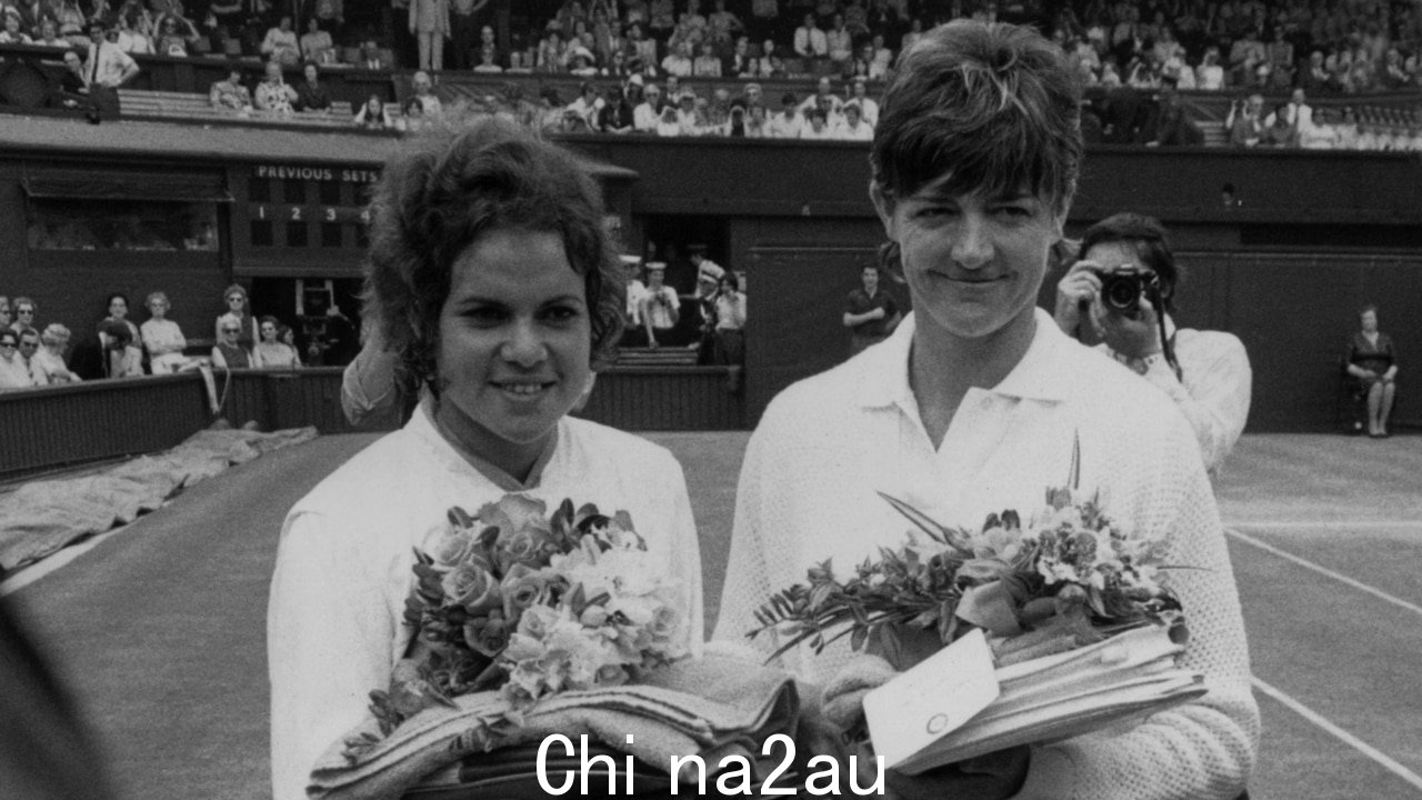 Evonne Goolagong 标签 Margaret Court '好朋友'