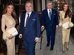 Eamonn Holmes 拄着拐杖前往广播公司 James Whale 与 Lizzie Cundy 举办的众星云集的 MBE 派对 - 在接受背部手术后