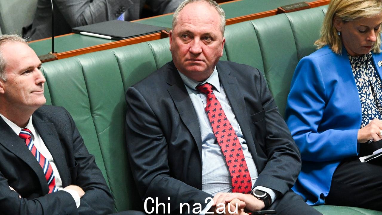 巴纳比·乔伊斯 (Barnaby Joyce) 敦促首相与佩曼女士就她对“从河流到海洋”一词的争议使用进行对话。图片：NCA NewsWire / Martin Ollman