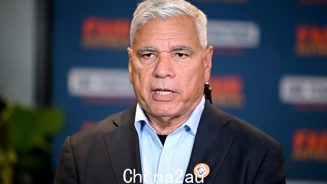 Mundine 先生是《声音》的直言不讳的反对者，并将澳大利亚企业界对《声音》的支持称为“国家耻辱”。图片：NCA NewsWIRE / John Gass