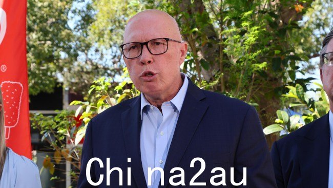 反对党领袖 Peter Dutton 指责财长 Jim Chalmers 分散了对经济的注意力。图片：NewsWire/Tertius Pickard