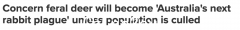 维多利亚州野鹿泛滥，毁坏农田和房屋，还引发车祸！居民呼吁政府杀死他们（图）