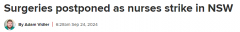 新南威尔士州护士和助产士举行大规模罢工！大量手术推迟，当局提醒：非紧急情况不要去医院（图）