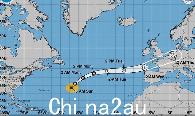 预计下周的潮湿多风天气将由飓风柯克尾部带来——目前柯克飓风位于大西洋中部，预计将到来向东飞往欧洲