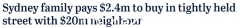悉尼四居室246.5万成功售出！邻近房产售价2000万澳元，经纪人都觉得难以置信（图）