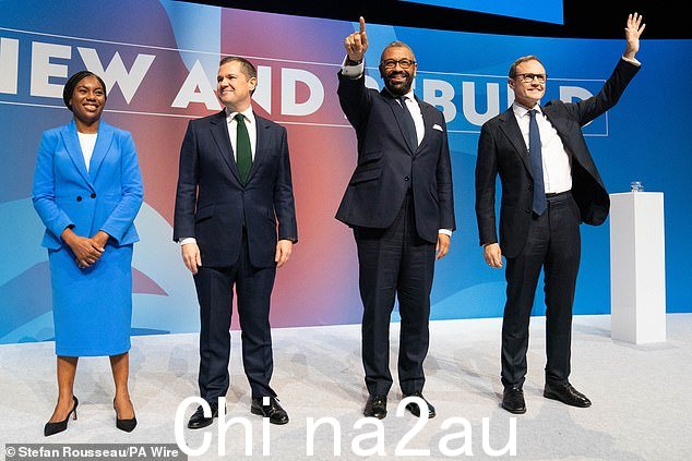 Kemi Badenoch、James Cleverly、Robert Jenrick 和 Tom Tugendhat 仍在竞争取代 Rishi Sunak