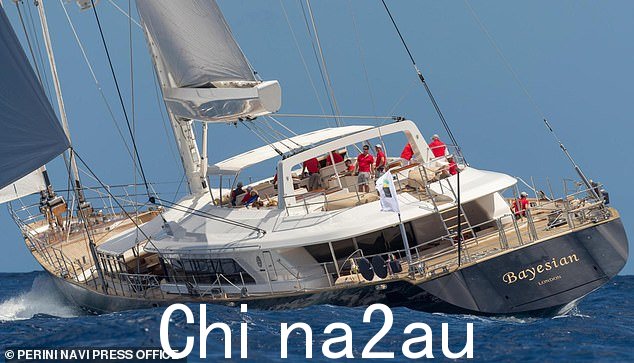 Perini Navi 新闻办公室 8 月 19 日提供的一张讲义照片显示意大利西西里岛巴勒莫的“贝叶斯”帆船