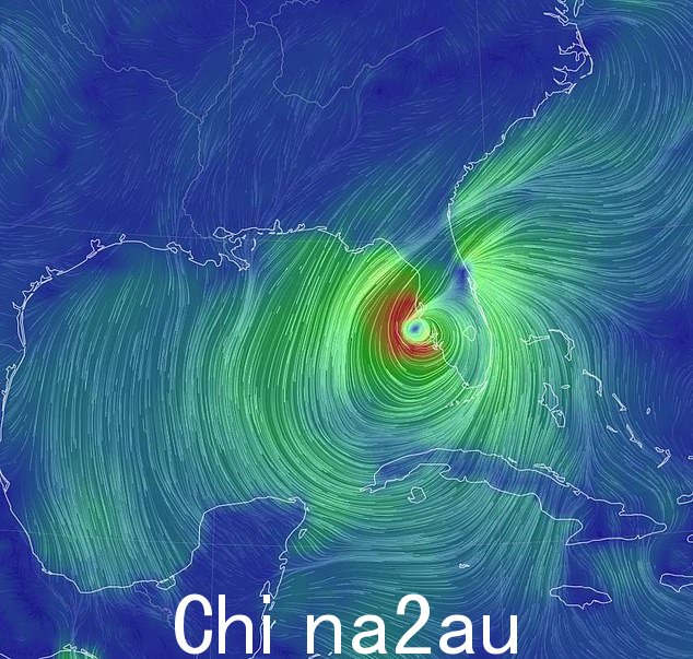 今晚风向登陆的地图，佛罗里达州居民被告知“蹲下”