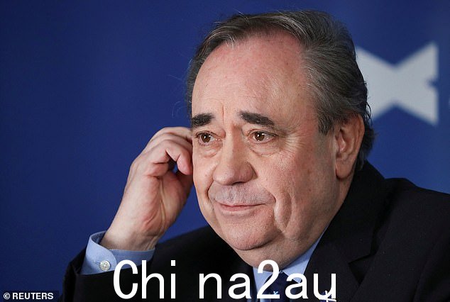 苏格兰前首席部长 Alex Salmond 出席 2021 年在苏格兰埃隆举行的 ALBA 全国运动启动仪式