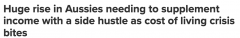 生活成本危机持续恶化！超过一半的澳大利亚人依靠兼职工作维持收支平衡（图）