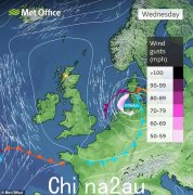 风暴康纳尔被命名：英国气象局地图显示，本季第三场风暴可能会给遭受洪水袭击的英国带来另外两英寸的降雨