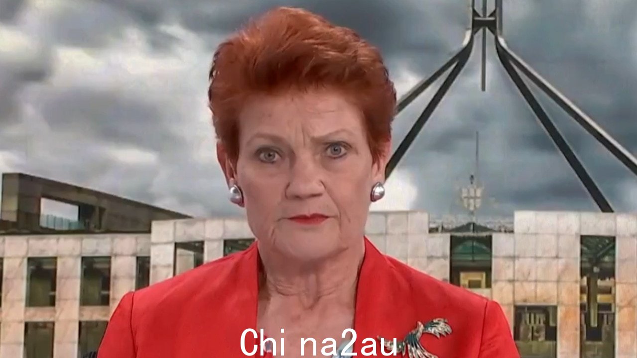 Pauline Hanson 地址被标记法蒂玛·佩曼 (Fatima Payman) 的议会中的“种族主义者”” fetchpriority=